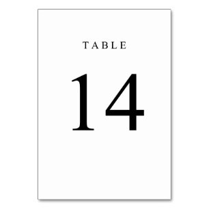 Simple Table Number - 14