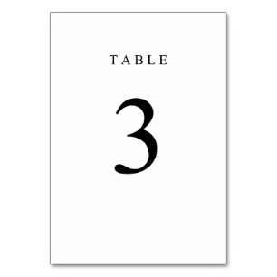 Simple Table Number - 3