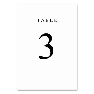 Simple Table Number - 3