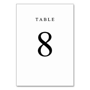 Simple Table Number - 8