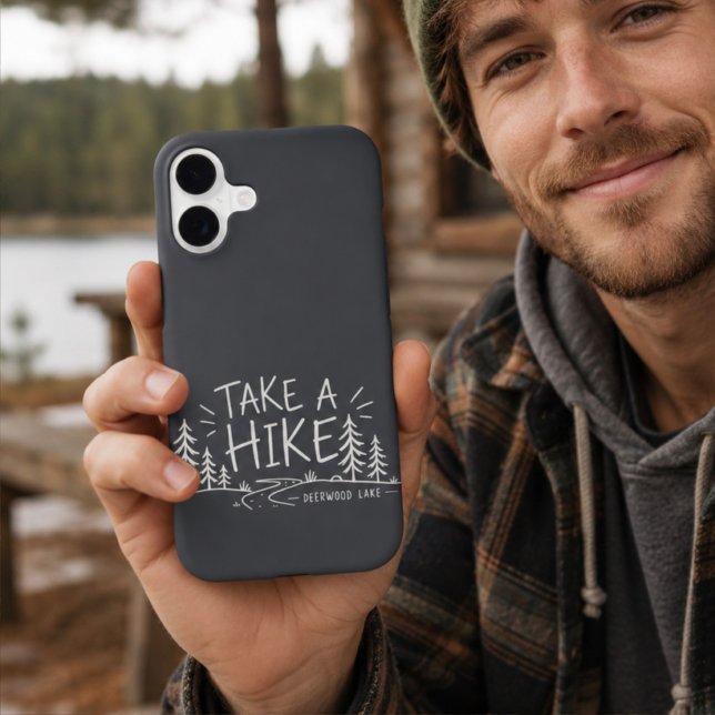 Simple Take a Hike Funny Deerwood Lake  (Deerwood Lake hiking cell phone case by INSPIRIVITY)