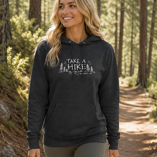 Simple Take a Hike Funny Deerwood Lake Hoodie