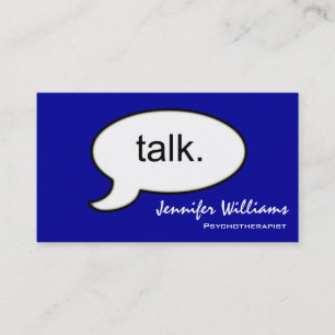 Simple Talk Psychotherapist Modern Business Card