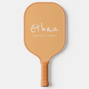 Simple Tan Colour Pickleball Paddle with Name