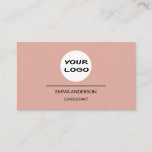 Simple Tan Pink Tone Business Card