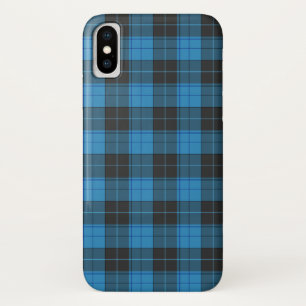 Simple tartan pattern in dark blue Case-Mate iPhone case