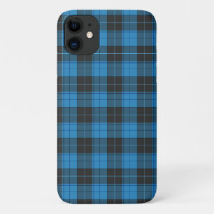 Simple tartan pattern in dark blue Uncomm Case-Mate iPhone Case