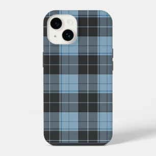 Simple tartan pattern in light blue iPhone 14 case
