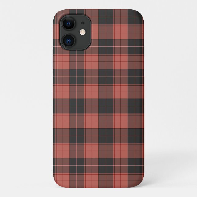 Simple tartan pattern in red Case-Mate iPhone case (Back)
