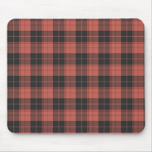 Simple tartan pattern in red mouse pad