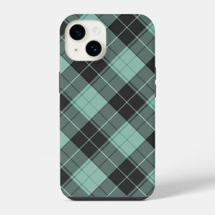 Simple tartan pattern in turquoise Case-Mate iPhon iPhone 14 Case