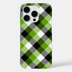 Simple Tartan Plaids Neon Green  iPhone 16 Pro Case
