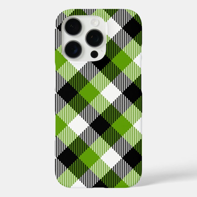 Simple Tartan Plaids Neon Green  Case-Mate iPhone Case (Back)