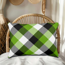 Simple Tartan Plaids Neon Green 