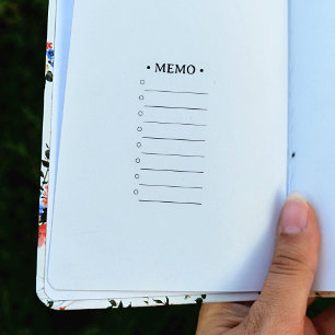 Simple Tasks Memo Rubber Stamp