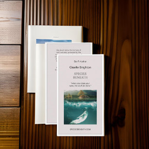 Simple Taupe Author Promotional Business Card