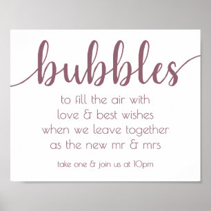 Simple Taupe Bubbles Desert Rose Party Event Poster