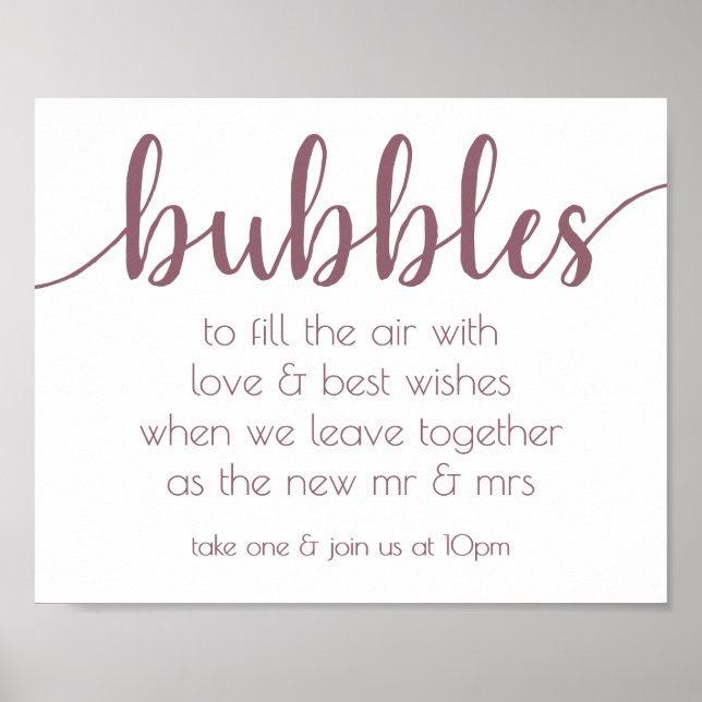 Simple Taupe Bubbles | Desert Rose Party Event Poster (Front)