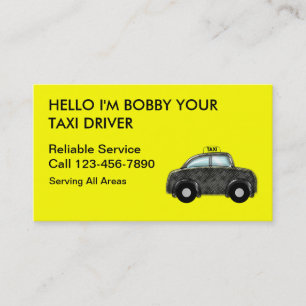Simple Taxi Business Cards