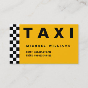 SIMPLE TAXI TAXISTA METAL ELEGANT PROFESSIONAL BUSINESS CARD