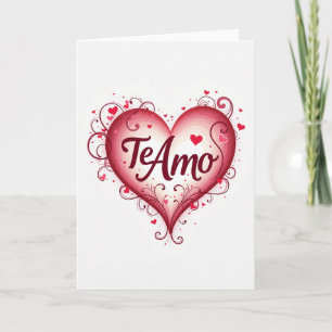 Simple Te Amo Heart Love Card
