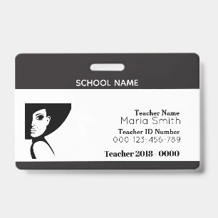Simple Teacher ID Badge