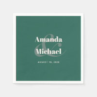 Simple Teal Modern Minimalist Wedding