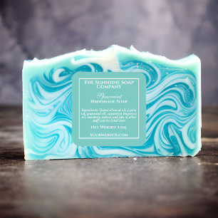 Simple Teal Soap and Cosmetics Label