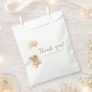 Simple Teddy Bear Party Celebration Thank You Favour Bags