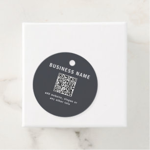 Simple Template for your QR code Dark Grey Favour Tags
