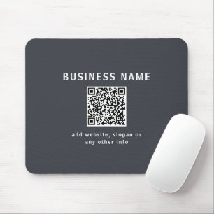 Simple Template for your QR code   Dark Grey Mouse Pad