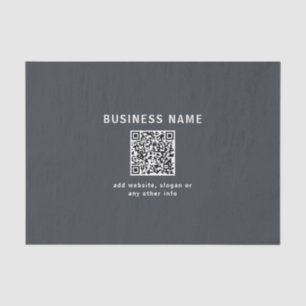Simple Template for your QR code   Dark Grey Tissue Paper