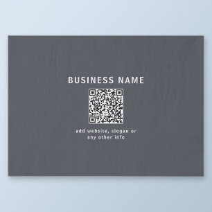 Simple Template for your QR code   Dark Grey Tissue Paper