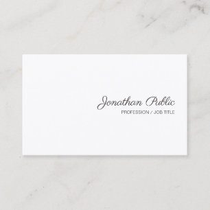 Simple Template Modern Handwritten Script Name Business Card