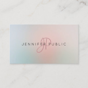 Simple Template Modern Monogram Elegant Colours Business Card