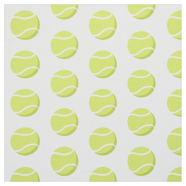 simple tennis balls sports pattern fabric (Swatch)
