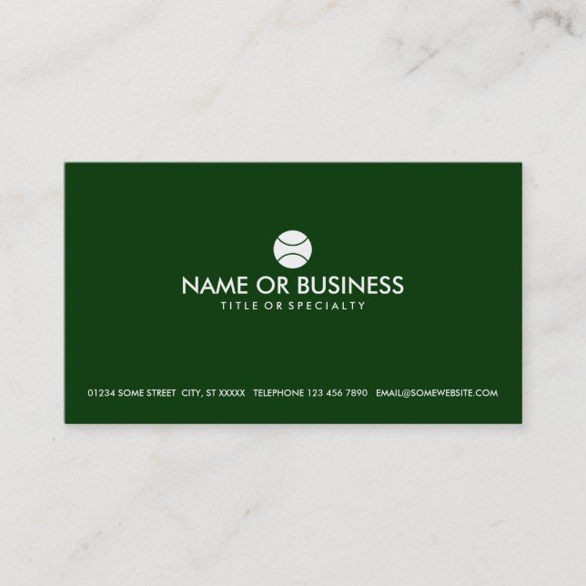 simple tennis business card (Front)