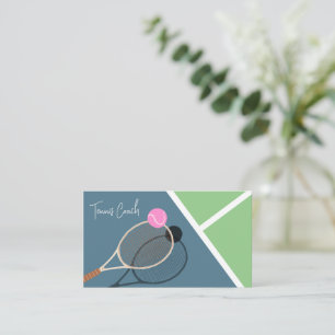Simple Tennis Modern Pastel Business Card