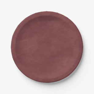Simple Terra Rosa Pink Colour Editable Watercolor Paper Plate