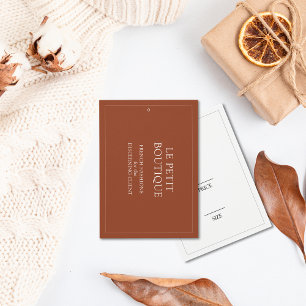 Simple Terracotta Boutique Display hang  Tag