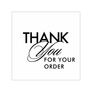 Simple Terracotta Customer Thank You Script  Self-inking Stamp