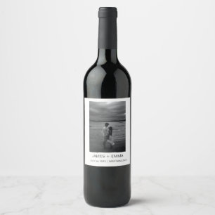 Simple Text and Photo Weeding  Wine Label