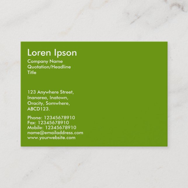 Simple Text - Avocado Business Card (Front)