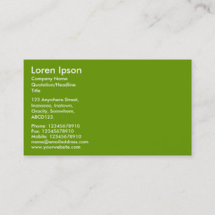 Simple Text - Avocado Business Card