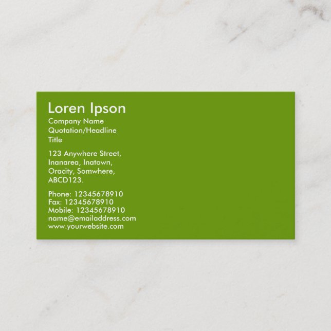 Simple Text - Avocado Business Card (Front)