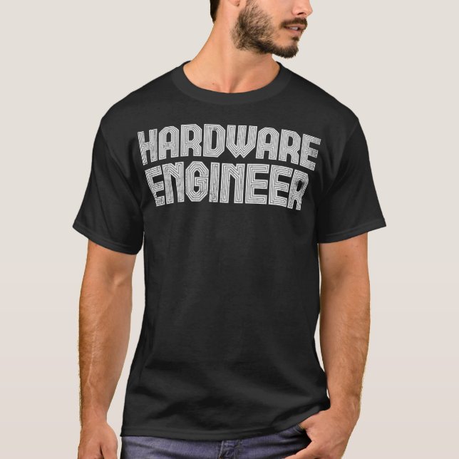 Simple Text Circuit Design Grad Hardware Engineer  T-Shirt (Front)