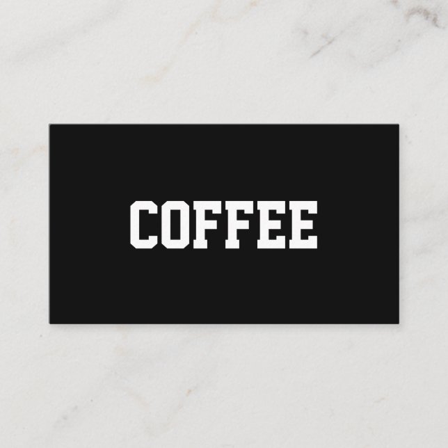 Simple Text Coffee Superstar Centred Loyalty Card (Front)