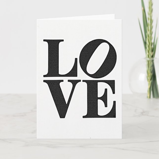 Simple Text Fill Love Card (Front)