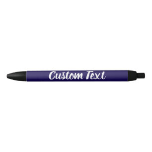 Simple Text on Dk Blue with White Script Template Black Ink Pen