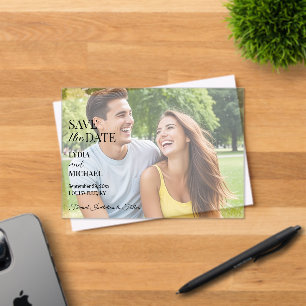 Simple Text Overlay Photo Acrylic Invitations